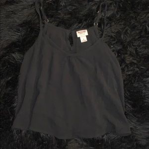 Black flowy crop top